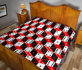 Dice Pattern Print Design 02 Premium Quilt