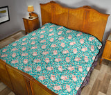 Pig Pattern Print Design 01 Premium Quilt