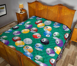 Billiard Ball Pattern Print Design 01 Premium Quilt