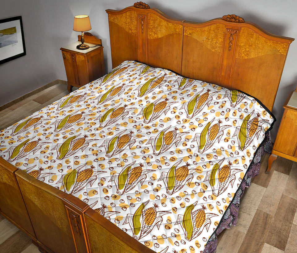 Corn Pattern Print Design 02 Premium Quilt