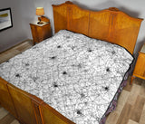 Spider Web Cobweb Pattern Premium Quilt