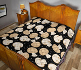 Champignon Mushroom Pattern Premium Quilt