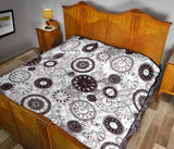 Classic Vintage Clock Pattern Premium Quilt