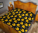 Duck Toy Pattern Print Design 05 Premium Quilt