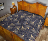 Gold Ginkgo Leaves Premium Quilt