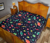 Colorful Space Pattern Planet Star Premium Quilt