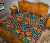 Gear Pattern Print Design 01 Premium Quilt