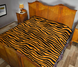 Bengal Tigers Skin Print Pattern Background Premium Quilt