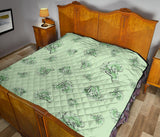 Broccoli Sketch Pattern Premium Quilt