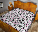 Greyhound Pattern Print Design 02 Premium Quilt