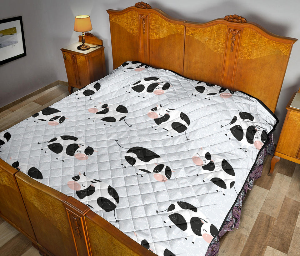 Cute Cows Pattern Premium Quilt