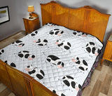 Cute Cows Pattern Premium Quilt