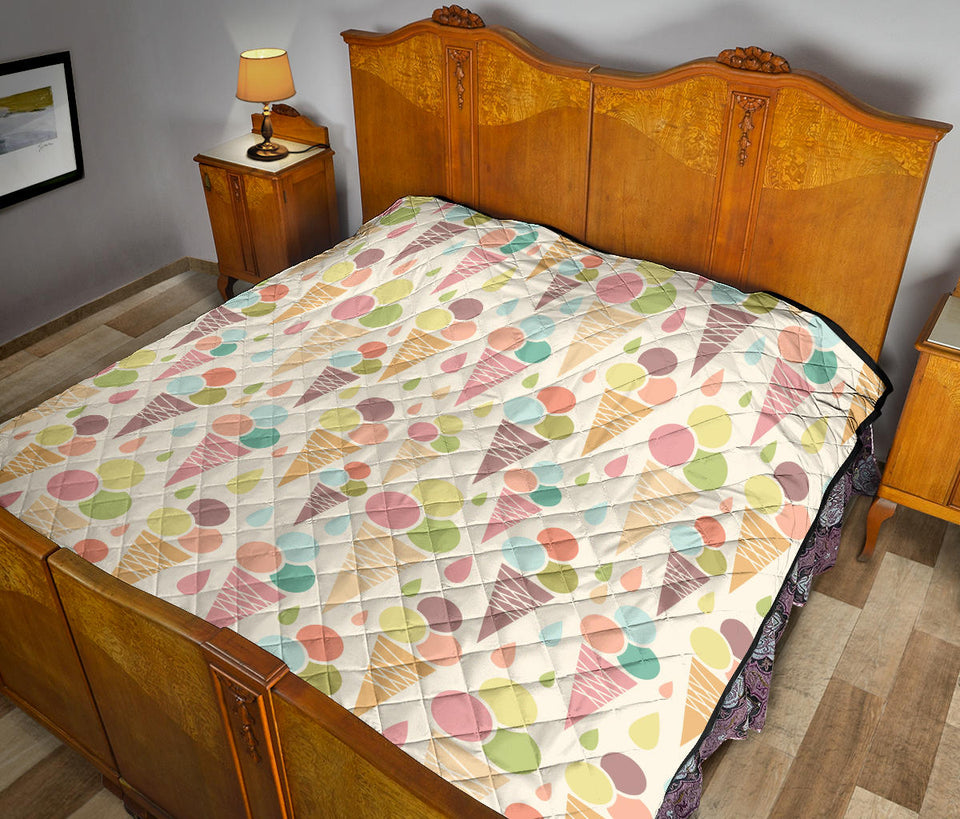 Ice Cream Cone Pattern Premium Quilt