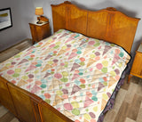 Ice Cream Cone Pattern Premium Quilt