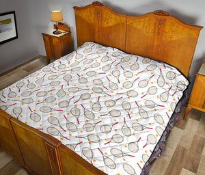 Tennis Pattern Print Design 04 Premium Quilt