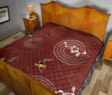 Koi Fish Carp Fish Red Background Premium Quilt