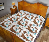 Sea Lion Seals Jellyfish Pattern Premium Quilt