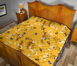 Bee Flower Pattern Premium Quilt