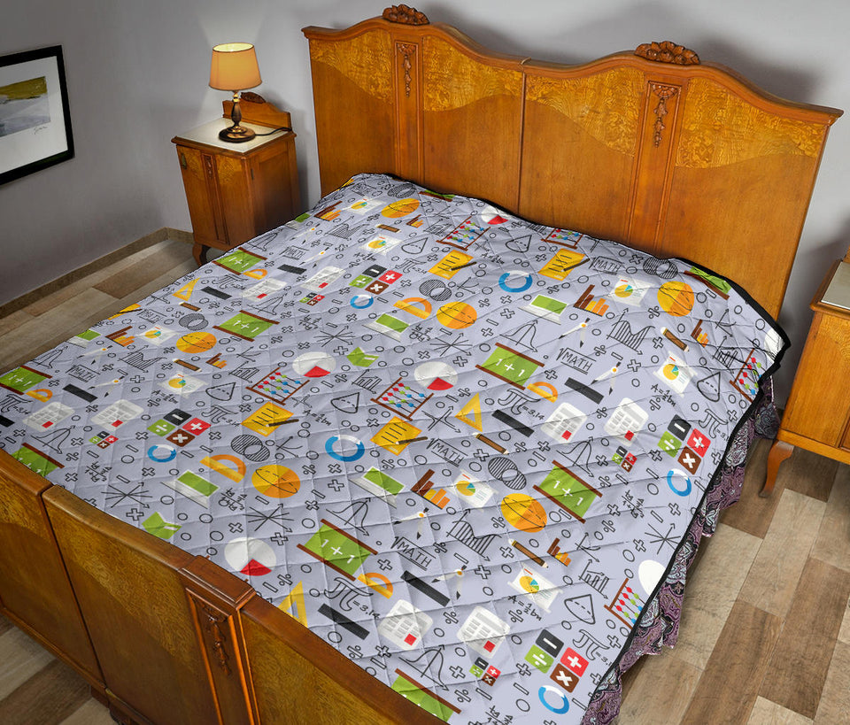 Math Pattern Print Design 04 Premium Quilt