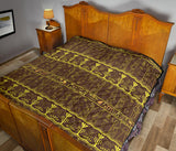Egypt Hieroglyphics Pattern Print Design 03 Premium Quilt