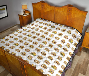 Hamburger Pattern Print Design 02 Premium Quilt