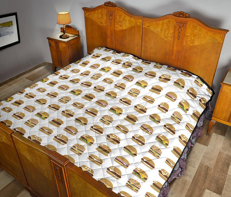 Hamburger Pattern Print Design 02 Premium Quilt
