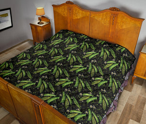 Green Peas Pattern Print Design 02 Premium Quilt