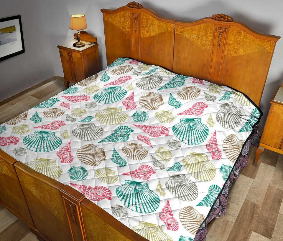 Colorful Shell Pattern Premium Quilt