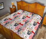 Pig Pattern Print Design 02 Premium Quilt