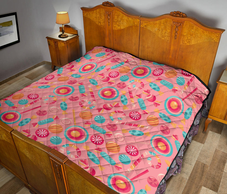 Colorful Candy Pattern Premium Quilt