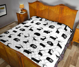 Goat Ram Pattern Premium Quilt