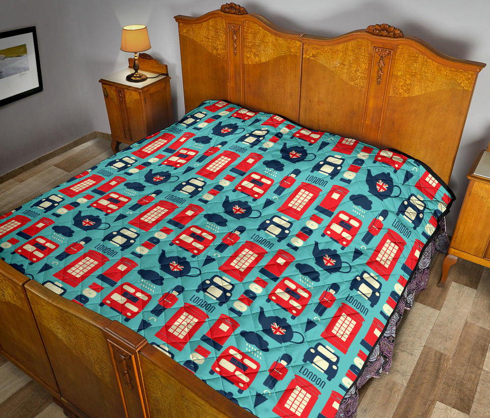 British Pattern Print Design 04 Premium Quilt