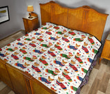 Corgi Christmas Pattern Premium Quilt