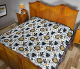 Lion Pattern Print Design 05 Premium Quilt