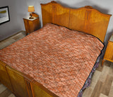 Brick Printed Pattern Print Design 02 Premium Quilt