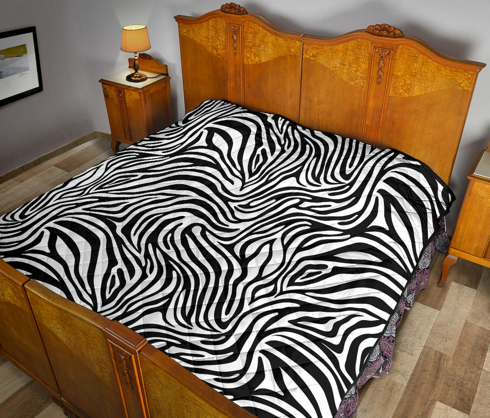 Zebra Skin Pattern Premium Quilt