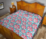 3D Sakura Cherry Blossom Pattern Premium Quilt
