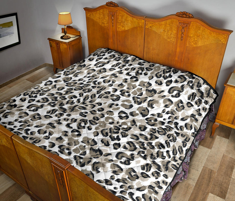 Leopard Skin Print Pattern Premium Quilt