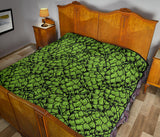 Green Hop Pattern Premium Quilt