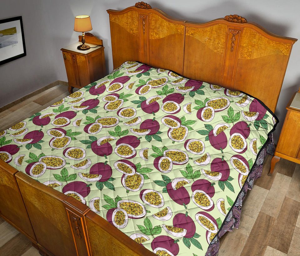 Passion Fruit Pattern Premium Quilt