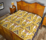 Camels Ethnic Motif Pattern Premium Quilt
