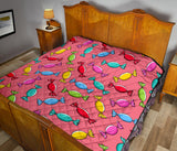 Colorful Wrapped Candy Pattern Premium Quilt