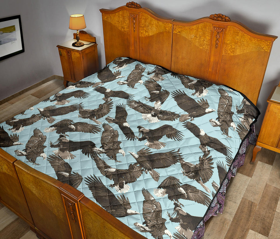 Eagle Pattern Print Design 01 Premium Quilt