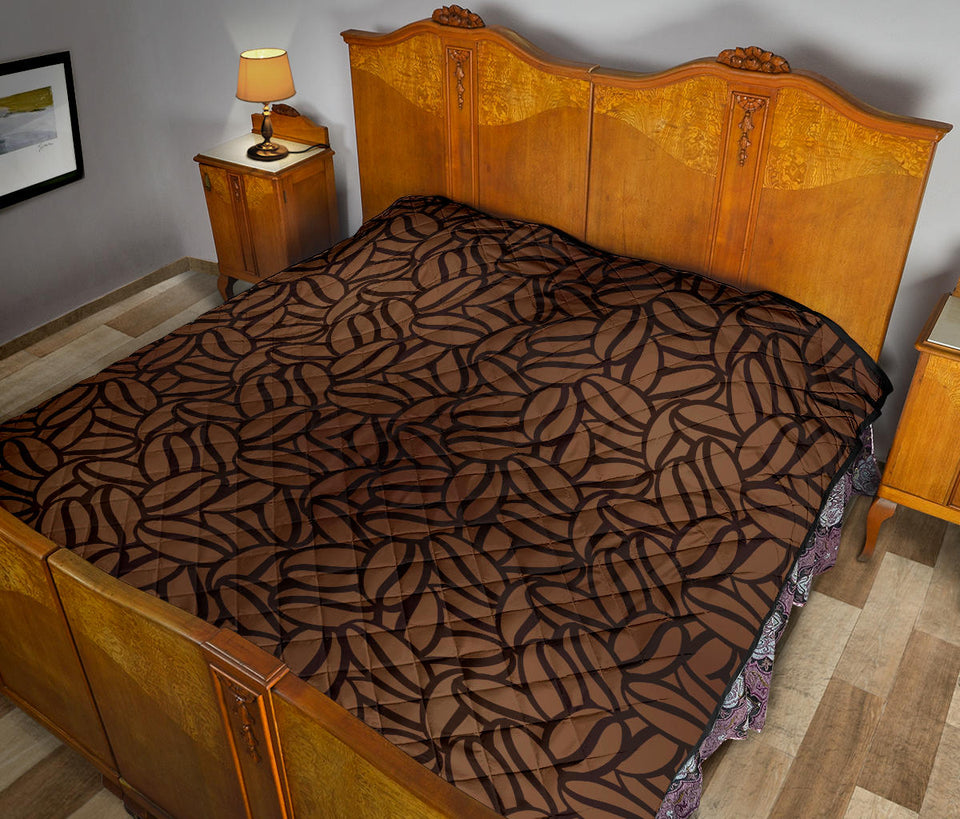 Coffee Bean Pattern Premium Quilt