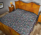 Ostrich Pattern Print Design 01 Premium Quilt