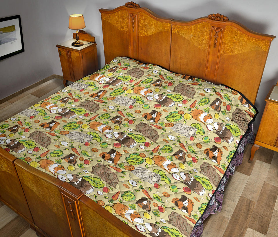 Guinea Pig Pattern Print Design 04 Premium Quilt
