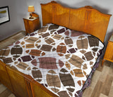 American Football Ball Pattern Premium Quilt