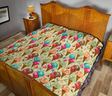Colorful Ice Cream Pattern Premium Quilt