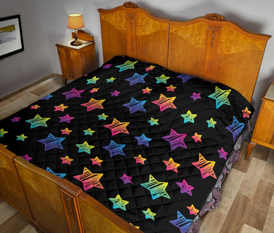 Colorful Star Pattern Premium Quilt
