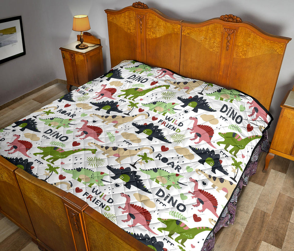 Cute Dinosaurs Pattern Premium Quilt